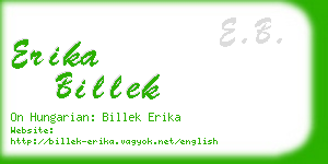 erika billek business card